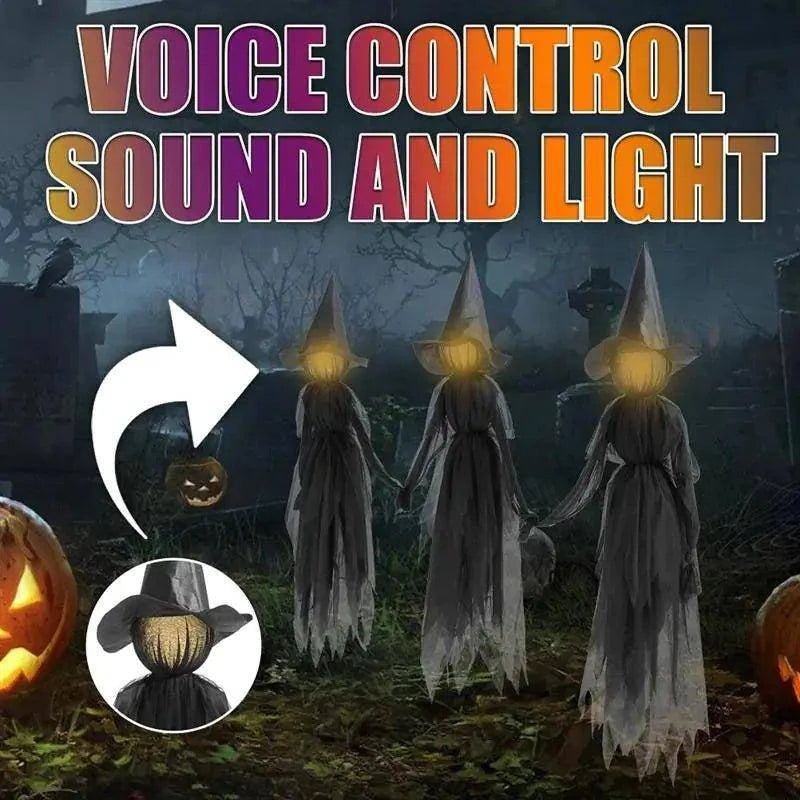 Lighted Halloween Witch Stake – Enchant Your Yard with a Mystical Glow - Home Kartz