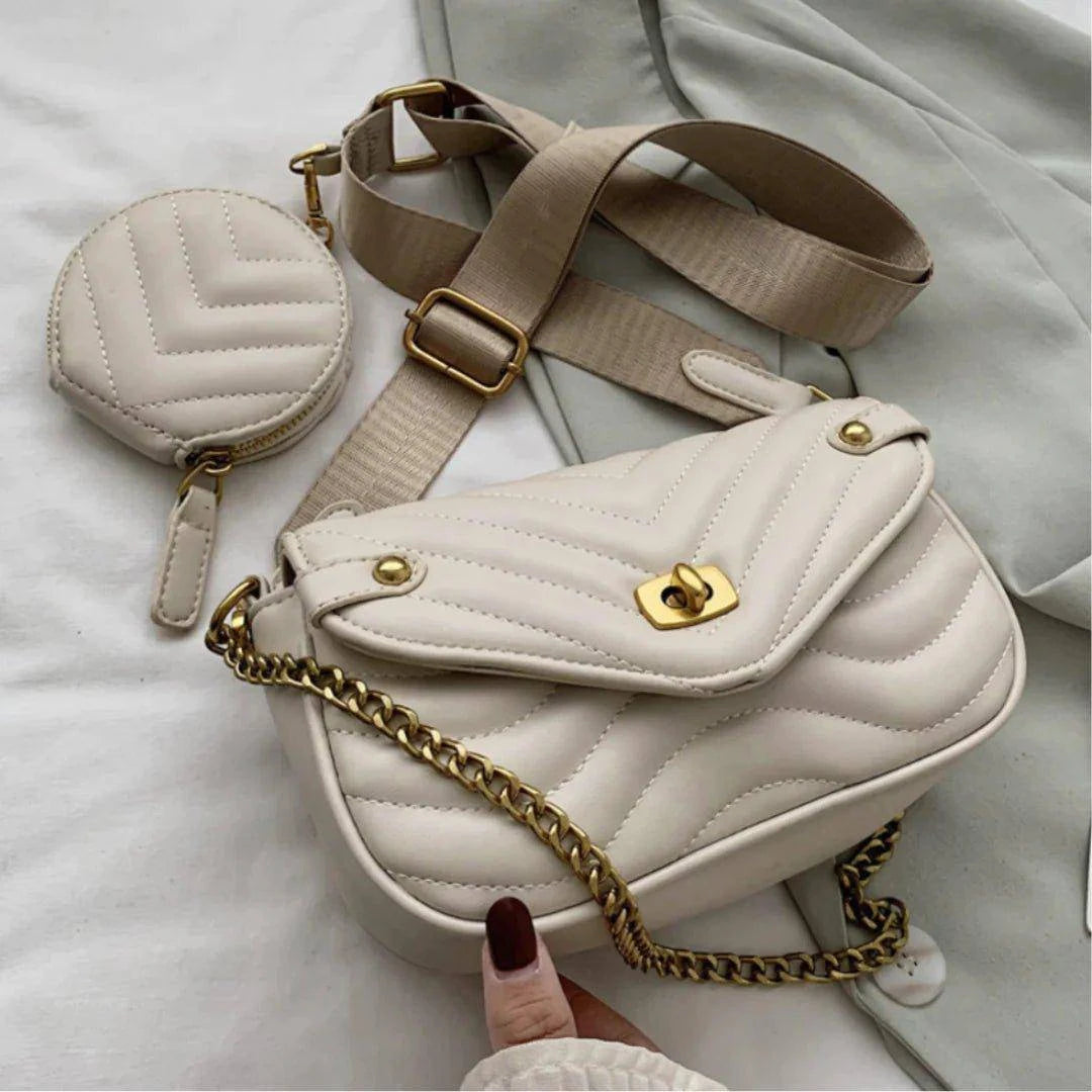 Trendy Quilted Crossbody Bag with Adjustable Straps – Versatile and Stylish - Home Kartz