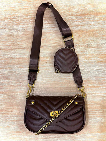 Trendy Quilted Crossbody Bag with Adjustable Straps – Versatile and Stylish - Home Kartz