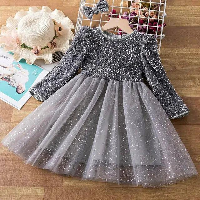 Shine Bright in Every Occasion with Our Spring Sequins Dress for Kids - Home Kartz
