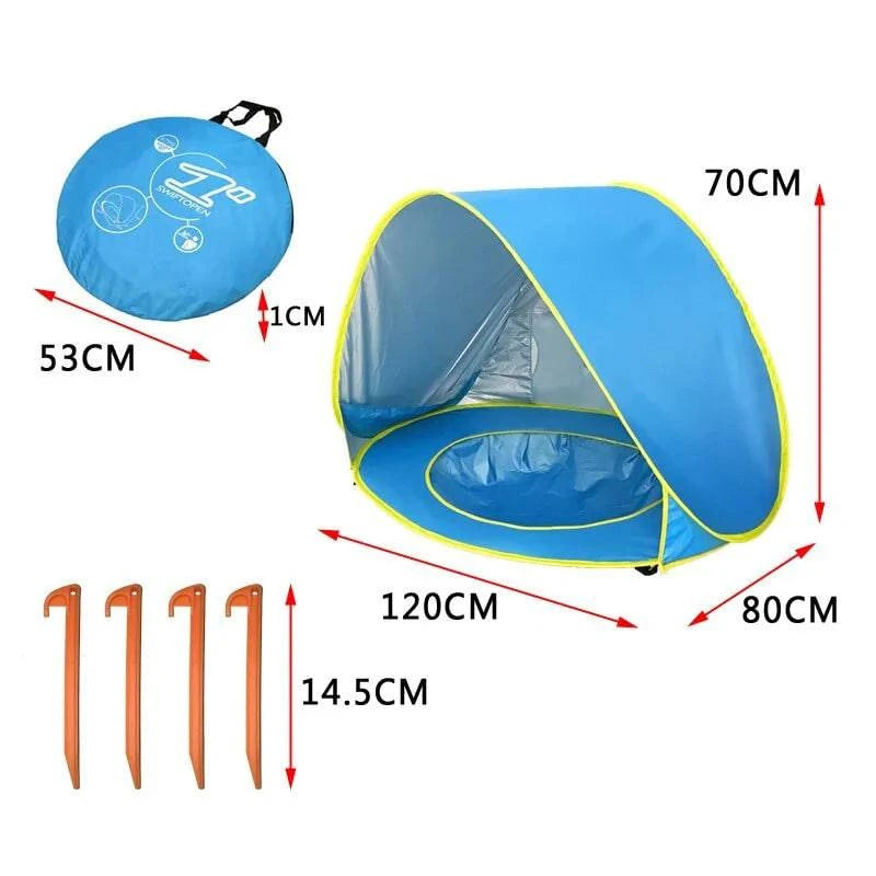 🏖️ Unlock Endless Sunny Adventures: Introducing the Ultimate SafeHaven Baby Beach Tent with Enhanced Protection! ☀️ - Home Kartz