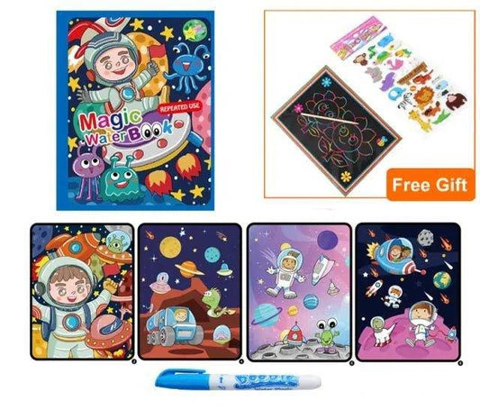 Magic Water Drawing Coloring Book for Kids - Home Kartz