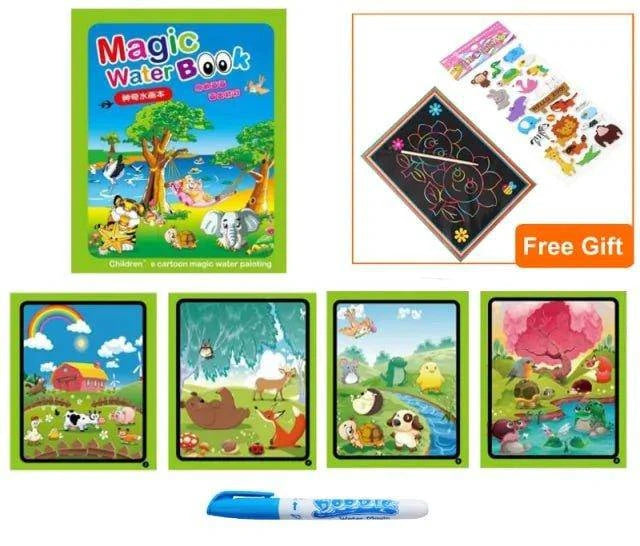 Magic Water Drawing Coloring Book for Kids - Home Kartz