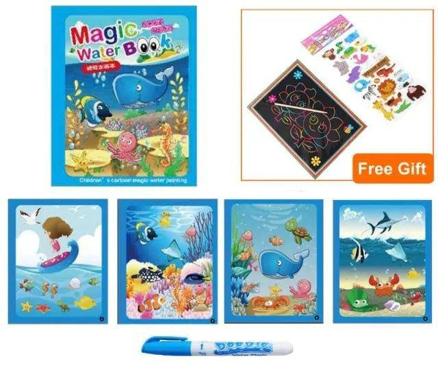 Magic Water Drawing Coloring Book for Kids - Home Kartz
