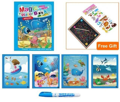 Magic Water Drawing Coloring Book for Kids - Home Kartz