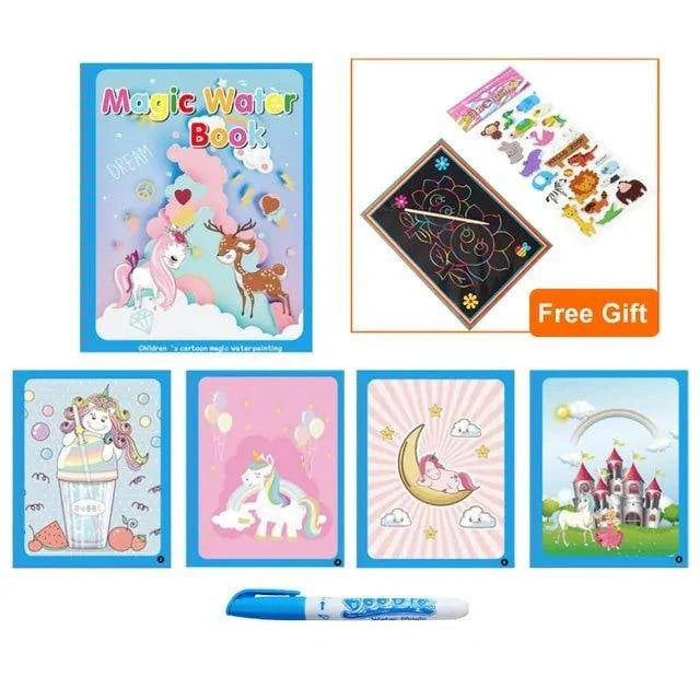 Magic Water Drawing Coloring Book for Kids - Home Kartz
