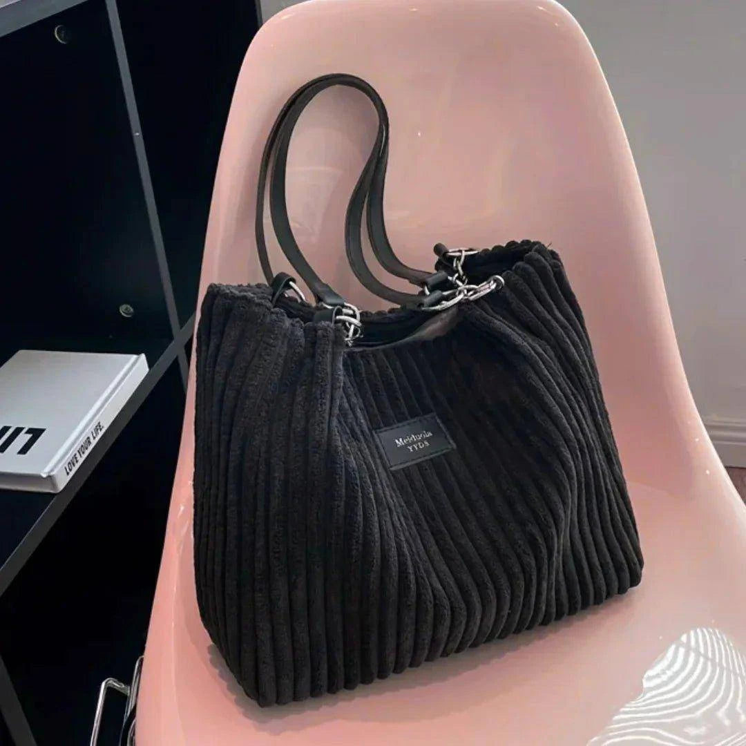Stylish & Spacious Meiduola Corduroy Tote – The Perfect Everyday Bag - Home Kartz