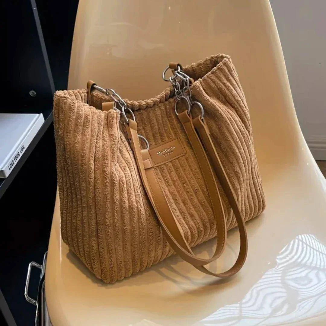 Stylish & Spacious Meiduola Corduroy Tote – The Perfect Everyday Bag - Home Kartz