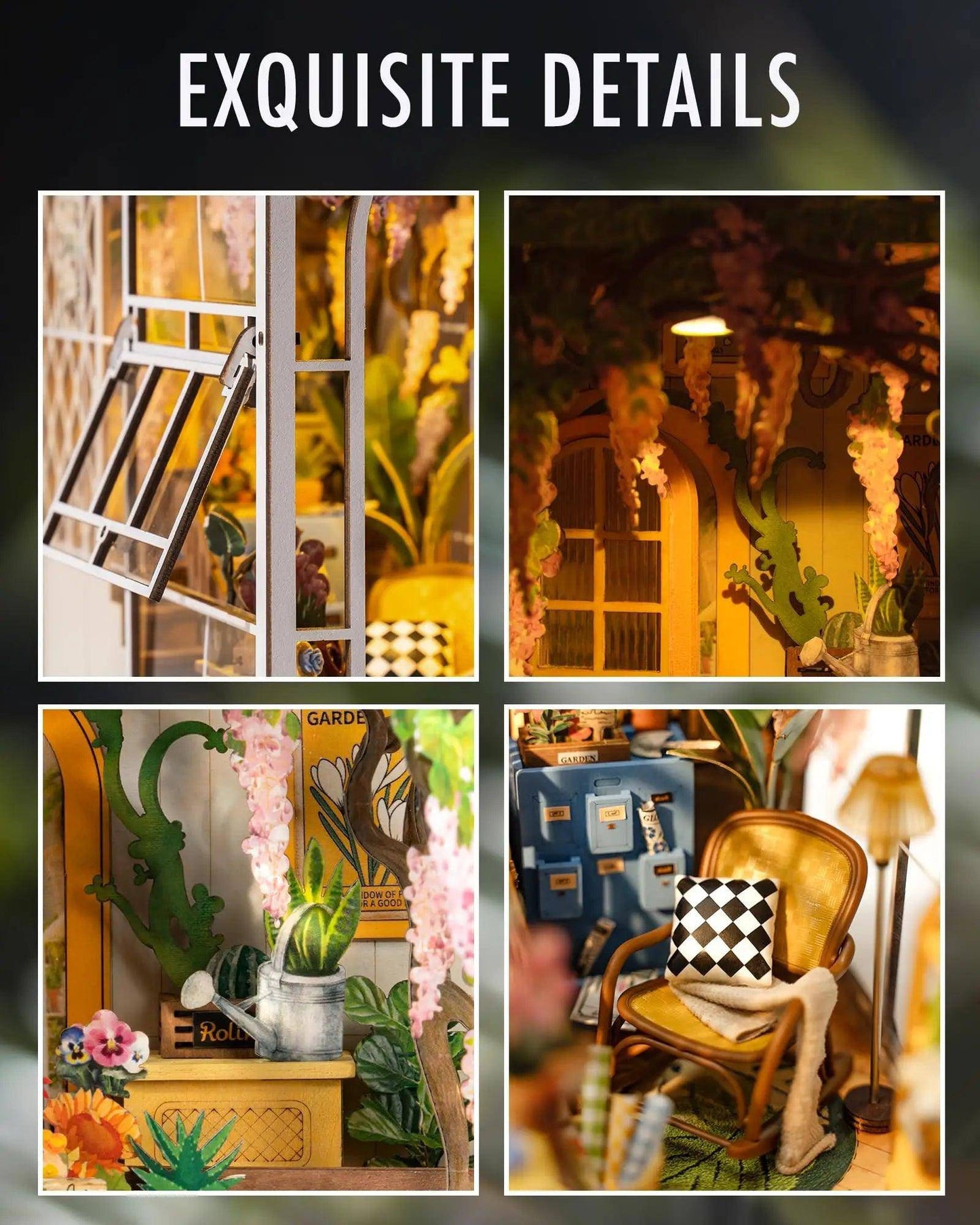 Mini Garden House Book Nook Kit – Create Your Own Miniature Fairy Garden Bookshelf Insert - Home Kartz