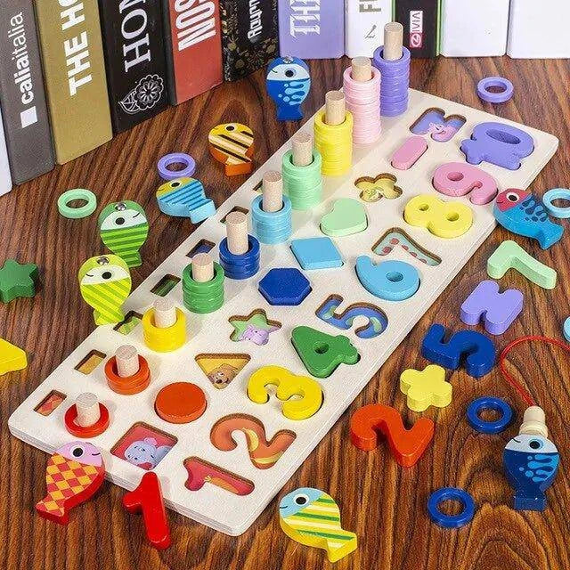 Montessori Wooden Geometric Puzzle for Kids: A Pathway to Enhanced Learning and Creativity! - Home Kartz