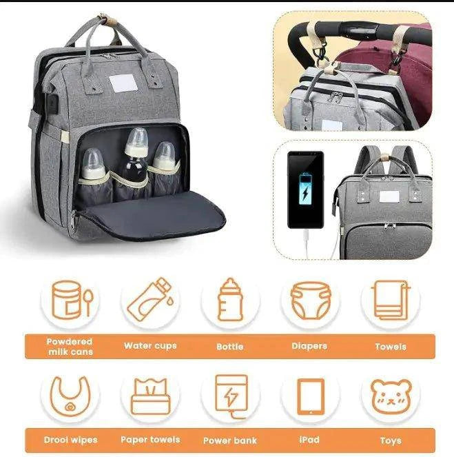 🎒 Multifunctional Portable Diaper Bag | Ultimate Organization & Style for Moms on the Go 🍼 - Home Kartz