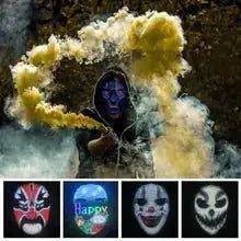 Illuminate Your Look with the LED Light Up Mask - Customizable, Bluetooth Programmable | Perfect for Parties, Halloween & Festivals - Home Kartz