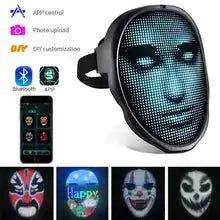 Illuminate Your Look with the LED Light Up Mask - Customizable, Bluetooth Programmable | Perfect for Parties, Halloween & Festivals - Home Kartz