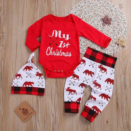 Baby Boy My First Christmas Outfits: Festive, Cozy & Adorable Holiday Set - Home Kartz