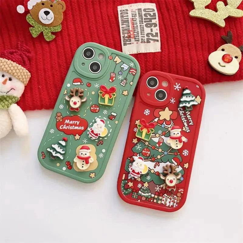 3D Christmas Cartoon iPhone Case – Festive Protection for Your Phone 🎄📱 - Home Kartz