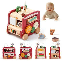 Explore Creative Play with Our Colorful Wooden Bus Toy – Perfect for Young Builders - Home Kartz