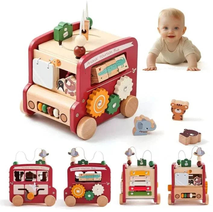 Explore Creative Play with Our Colorful Wooden Bus Toy – Perfect for Young Builders - Home Kartz