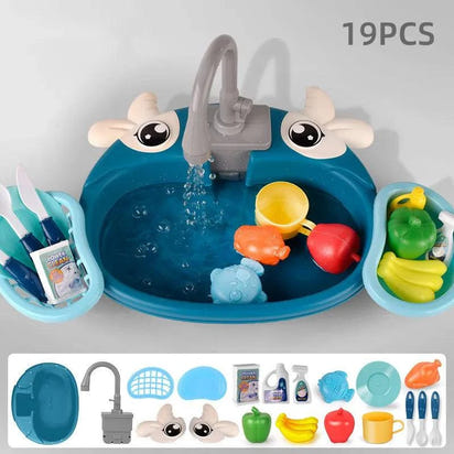 Discover the Magic of Cleaning with Our Vegetable Basin Cycle Washbasin Play Set - Home Kartz