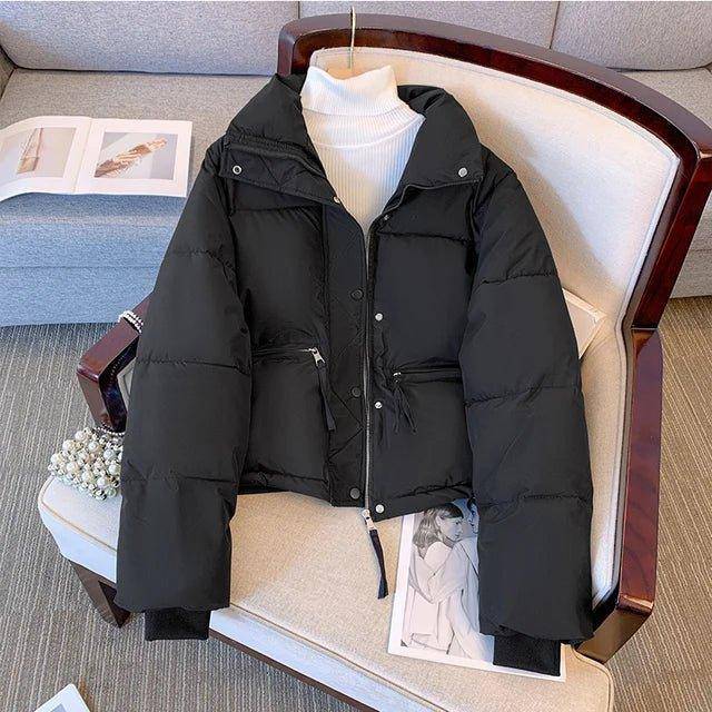 Stay Stylishly Warm: Discover Our Chic Short Wadded Jacket for Women - Home Kartz