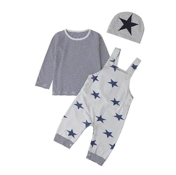 Stylish & Comfortable: Baby Boys Casual Striped Sweater Bundle Set for Spring and Autumn - Home Kartz