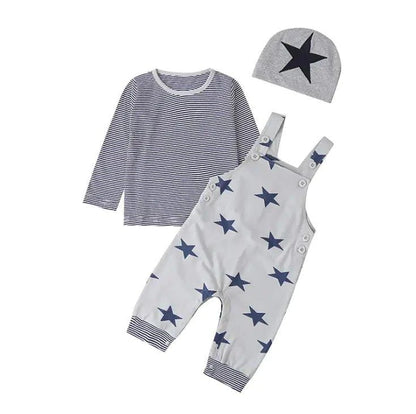 Stylish & Comfortable: Baby Boys Casual Striped Sweater Bundle Set for Spring and Autumn - Home Kartz