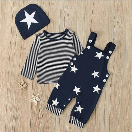 Stylish & Comfortable: Baby Boys Casual Striped Sweater Bundle Set for Spring and Autumn - Home Kartz