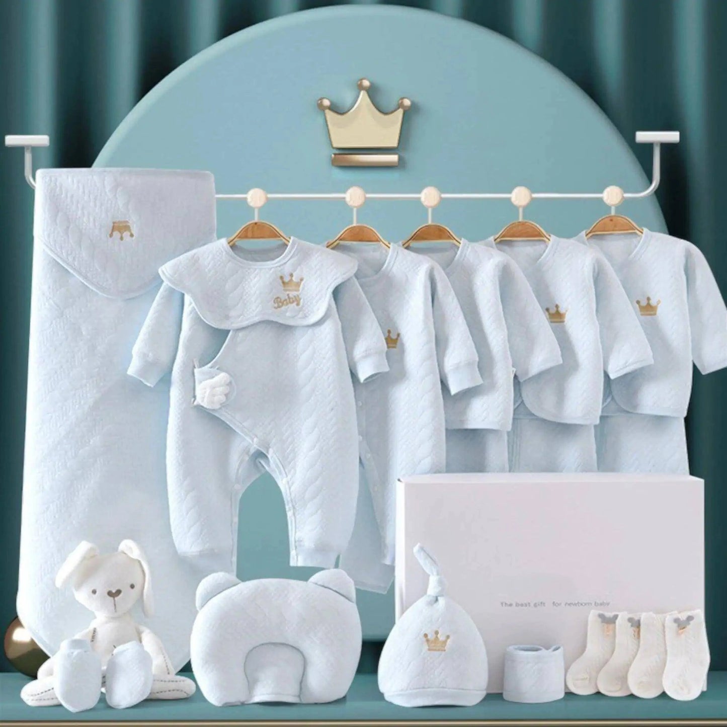 6 Item Bundle: Welcome Your Newborn with Our Baby Luxe Gift Set - Home Kartz