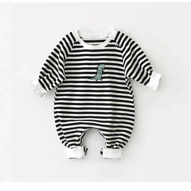Stylish and Comfortable Baby Clothes Striped Cotton Newborn Boy Rompers - Home Kartz