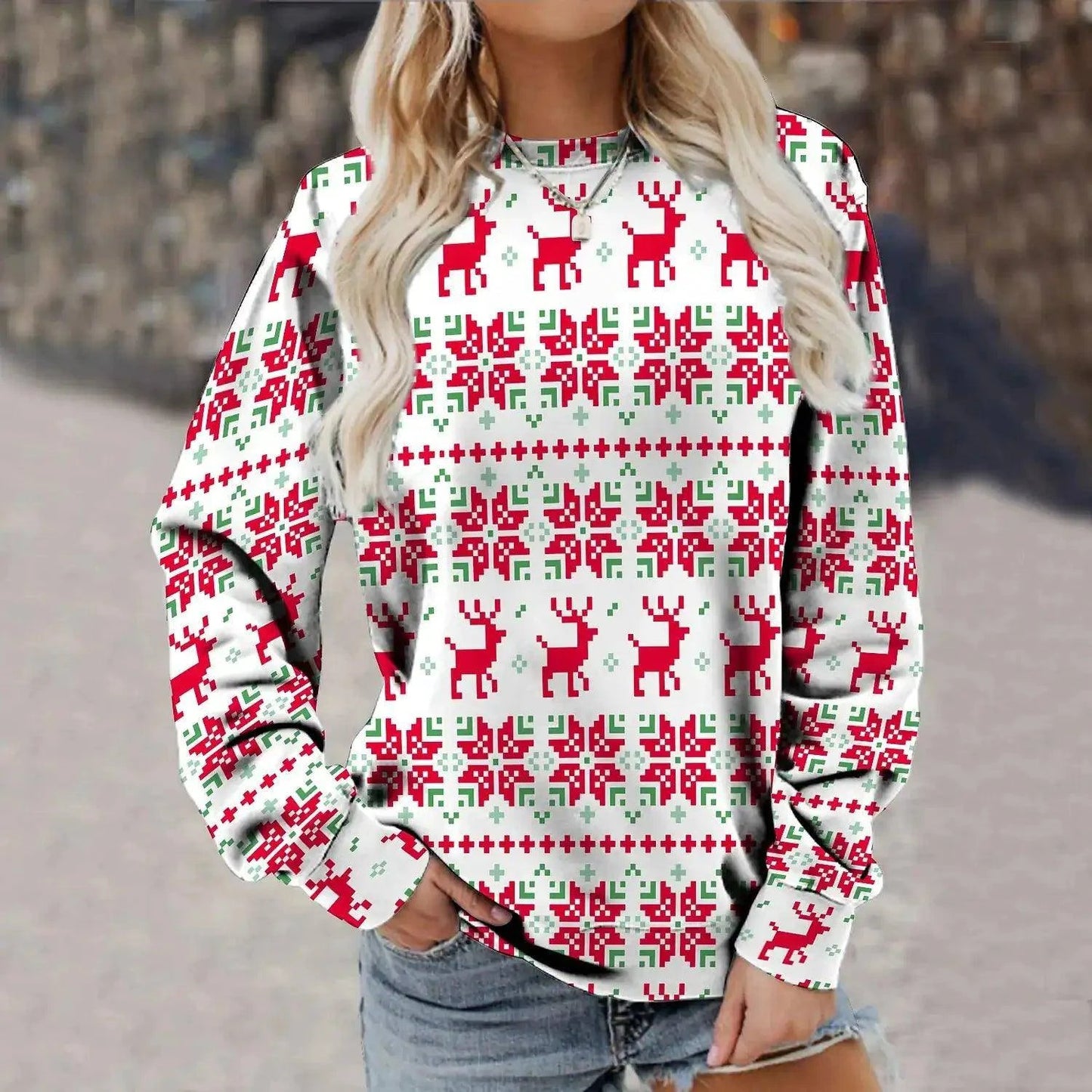 Pattern Christmas Sweater Pajama Set – Cozy, Festive & Perfect for Holiday Comfort - Home Kartz