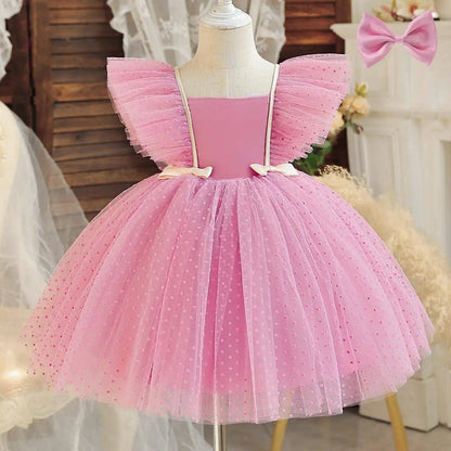 White Baby Baptism Dress with Ruffle Sleeves – Elegance for Your Baby’s Special Day - Home Kartz
