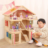Wooden Villa Playset for Toddlers | Early Education & Imagination Toy - Home Kartz