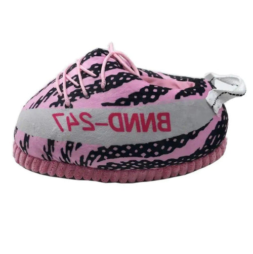 Step into Style with HypeSlippers Pink Zebra Sneaker Slippers! - Home Kartz