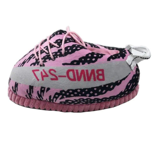 Step into Style with HypeSlippers Pink Zebra Sneaker Slippers! - Home Kartz