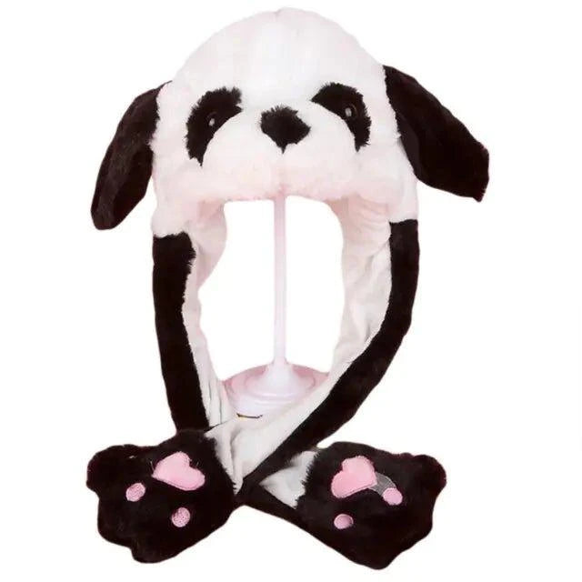 Light Up Your Look with Plush Hat with Movable Ears and LED Light - Home Kartz