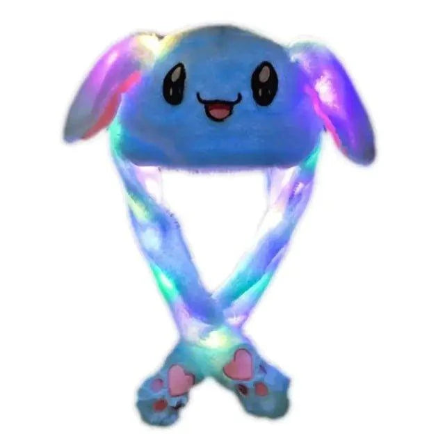 Light Up Your Look with Plush Hat with Movable Ears and LED Light - Home Kartz