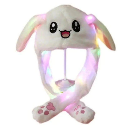 Light Up Your Look with Plush Hat with Movable Ears and LED Light - Home Kartz