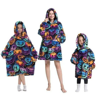 Plush Oversized Velveteen Blanket Hoodie – Cozy Comfort for the Whole Family - Home Kartz
