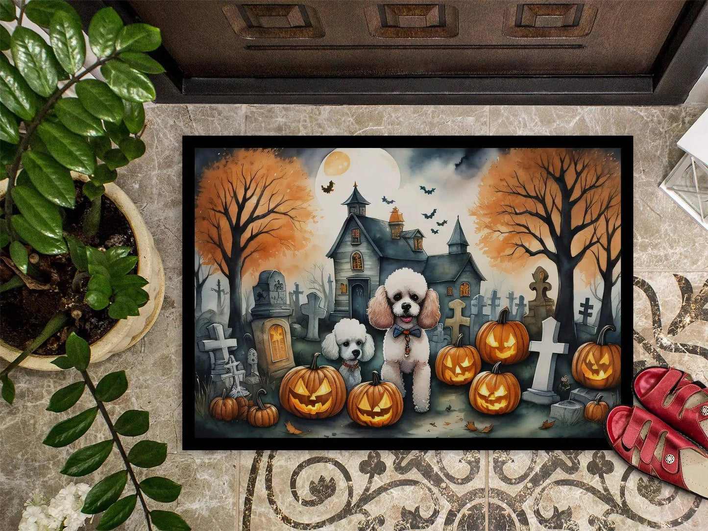 Poodle Halloween Doormat – Stylish & Durable, Perfect for Indoor & Outdoor Decor - Home Kartz