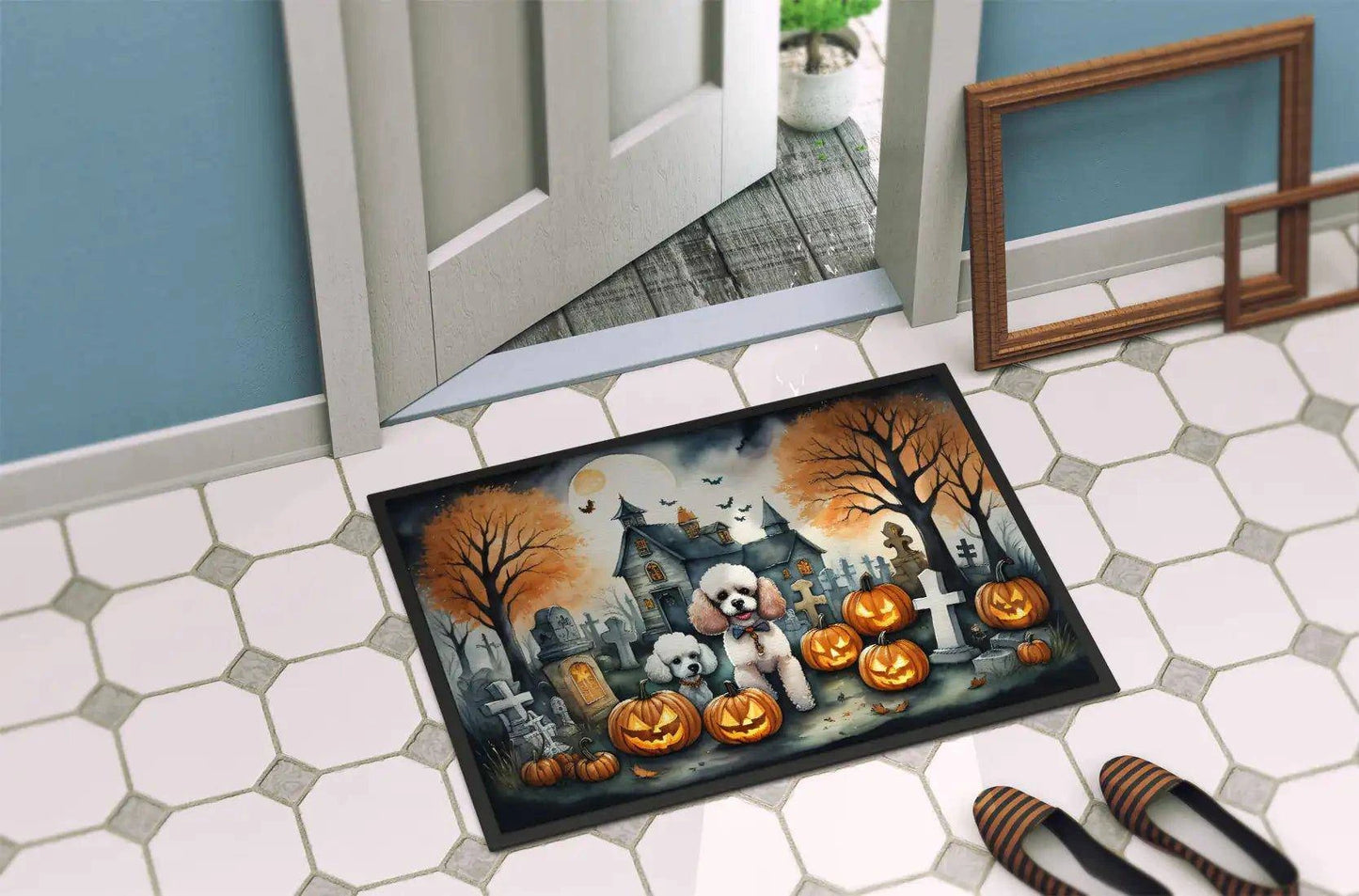 Poodle Halloween Doormat – Stylish & Durable, Perfect for Indoor & Outdoor Decor - Home Kartz