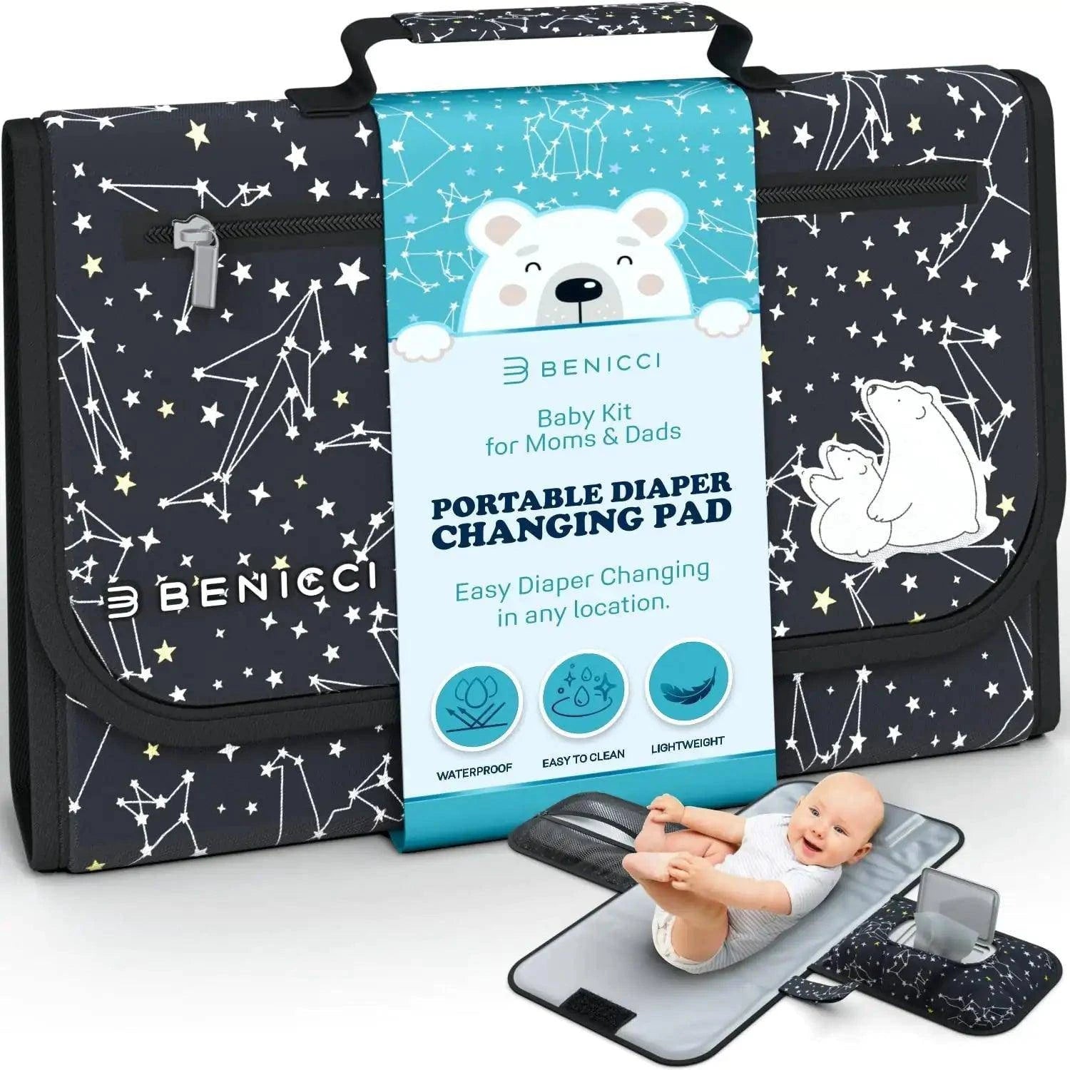 Portable Travel Diaper Changing Pad with Cushion and Storage – Hygienic, Easy to Clean, and Perfect for On-the-Go Parents - Home Kartz
