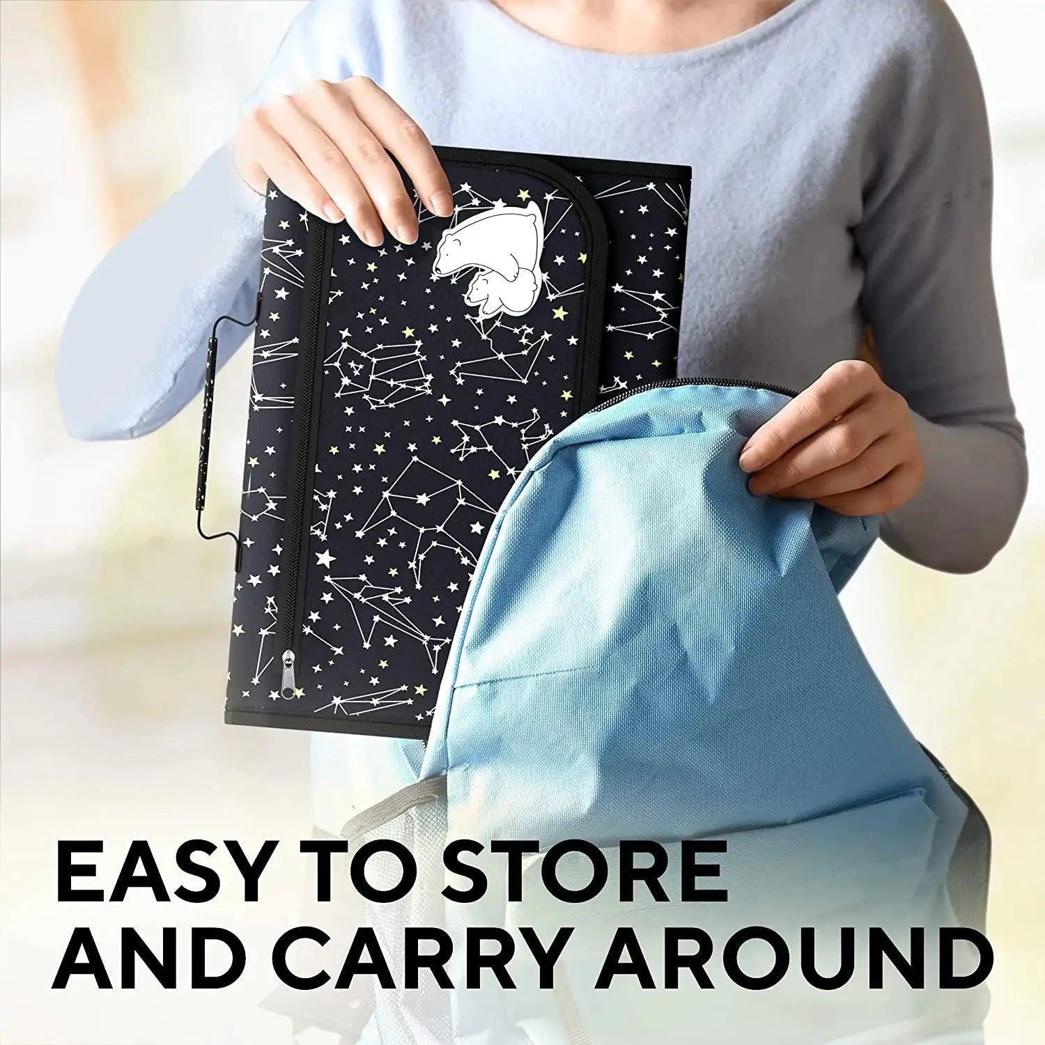 Portable Travel Diaper Changing Pad with Cushion and Storage – Hygienic, Easy to Clean, and Perfect for On-the-Go Parents - Home Kartz