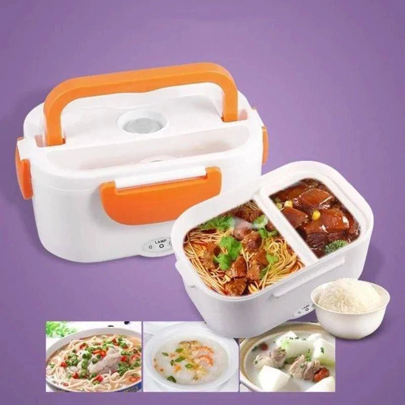 Enjoy Hot Meals Anywhere with the Portable Double Layer Electric Heating Lunch Box - Home Kartz