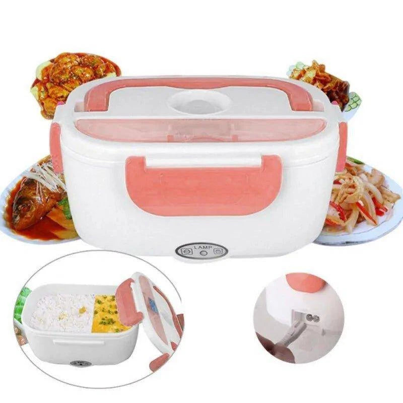 Enjoy Hot Meals Anywhere with the Portable Double Layer Electric Heating Lunch Box - Home Kartz