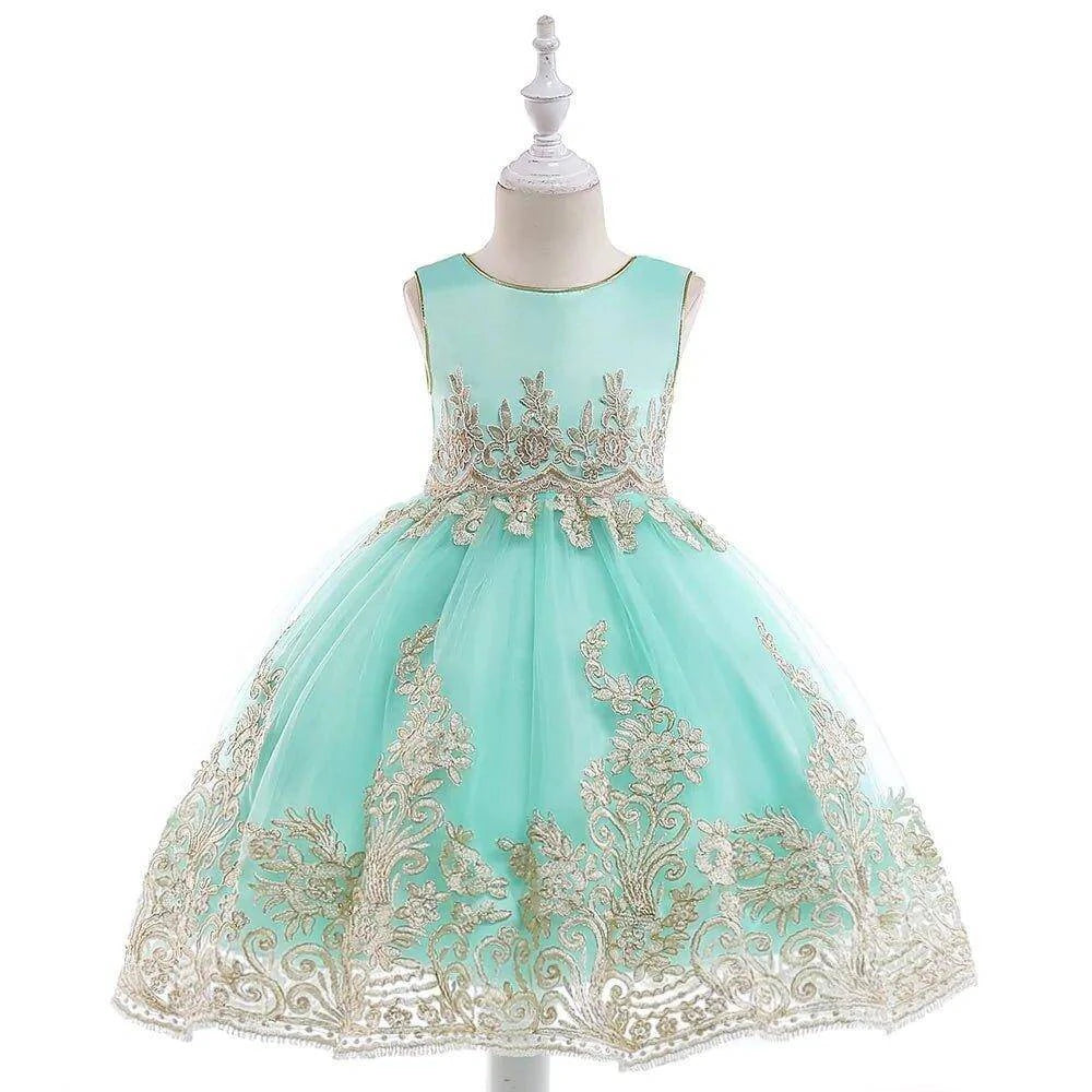 Enchanting Princess Dress with Stunning Applique Details for Ages 3 to 10 Years! - Home Kartz