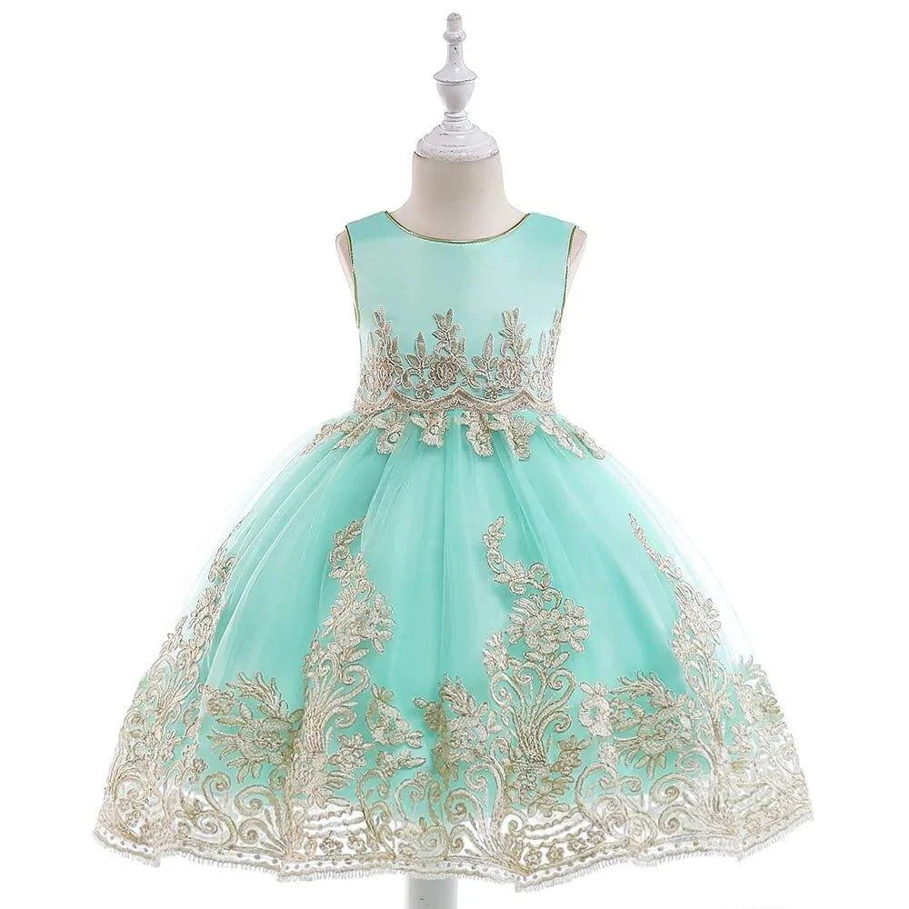 Enchanting Princess Dress with Stunning Applique Details for Ages 3 to 10 Years! - Home Kartz