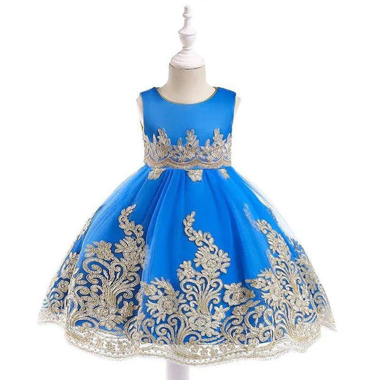 Enchanting Princess Dress with Stunning Applique Details for Ages 3 to 10 Years! - Home Kartz
