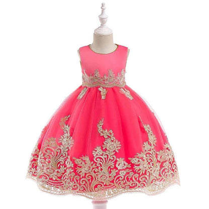 Enchanting Princess Dress with Stunning Applique Details for Ages 3 to 10 Years! - Home Kartz