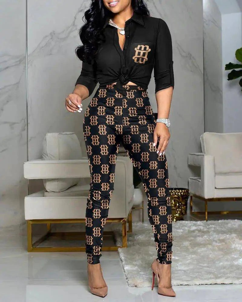 Elevate Your Look with a Stunning Printed Top and Wide Leg Pants Set 👗✨ - Home Kartz