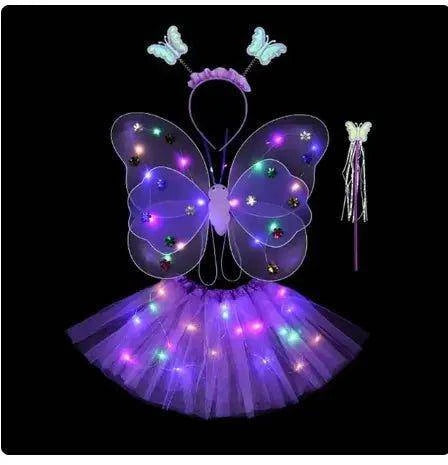 Light Up the Night with the Vibrant Purple LED Kids Costume - Home Kartz