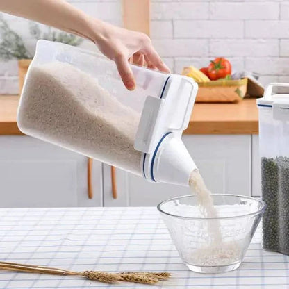 360° Rotating Grains Storage Box – Innovative Dry Food Dispenser for Effortless Kitchen Organization - Home Kartz